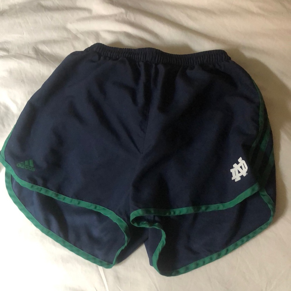 Adidas Notre Dame running shorts